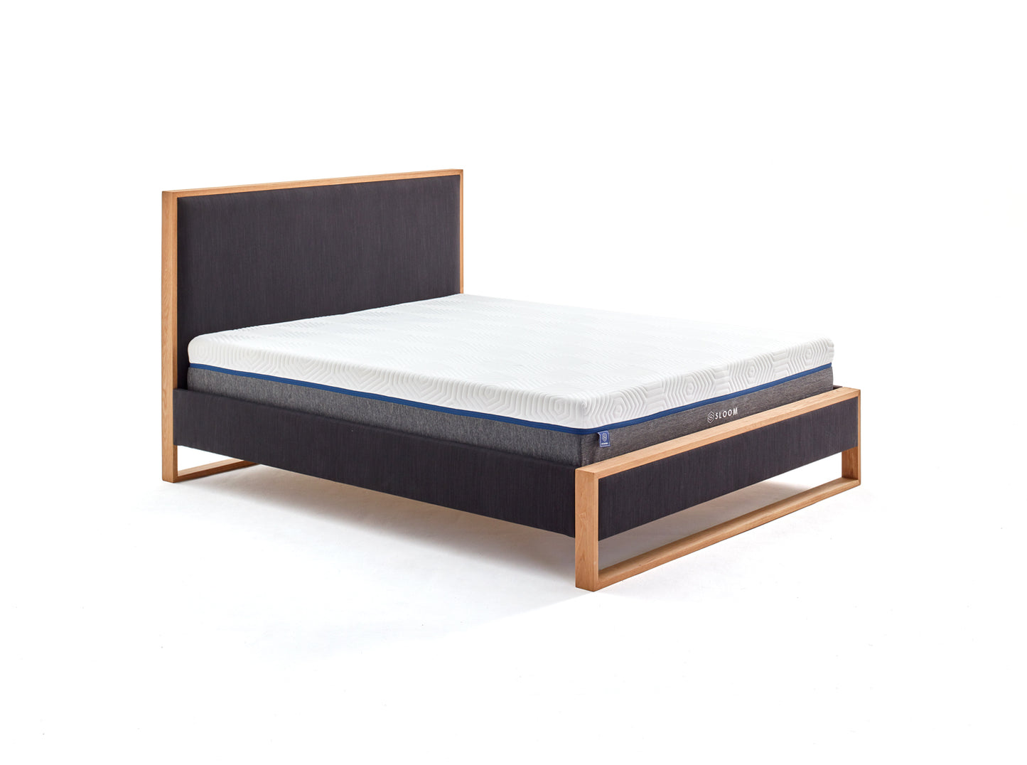 Sloom Oak Edge Bed Frame with Headboard