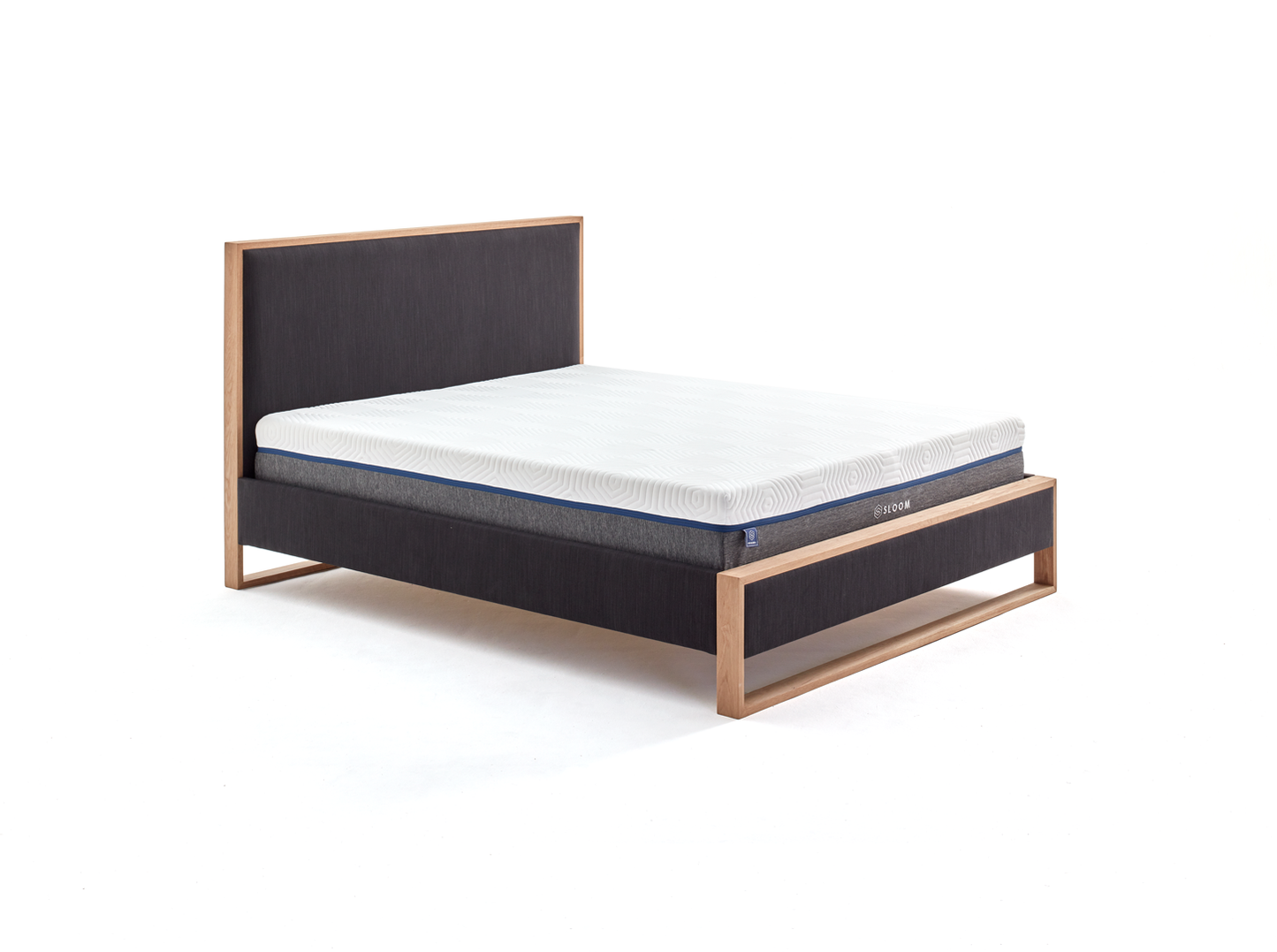 Sloom Oak Edge Bed Frame with Headboard