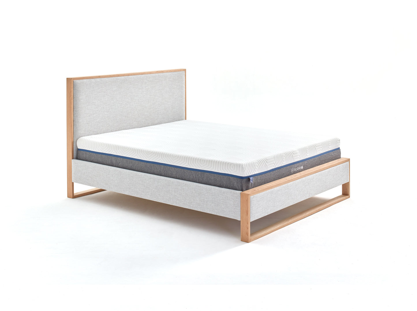 Sloom Oak Edge Bed Frame with Headboard