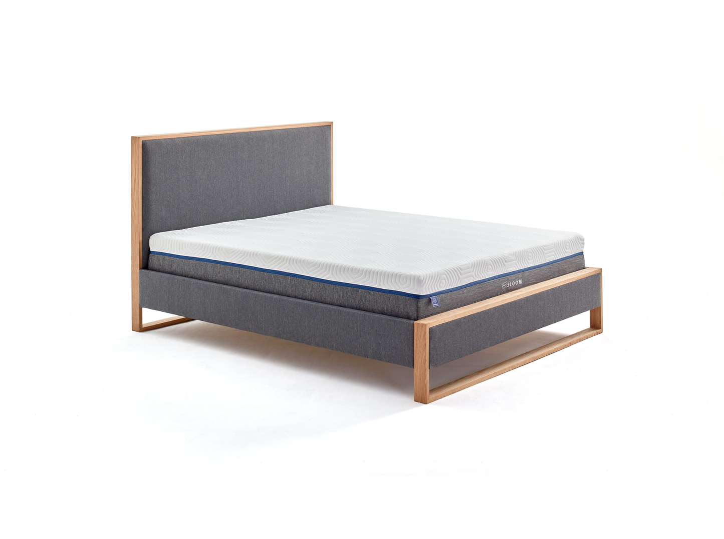 Sloom Oak Edge Bed Frame with Headboard