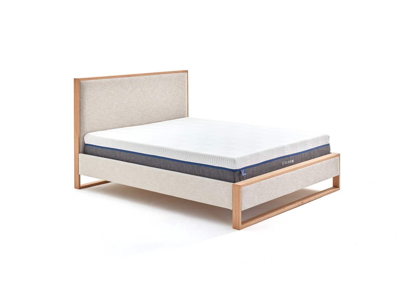 Sloom Oak Edge Bed Frame with Headboard