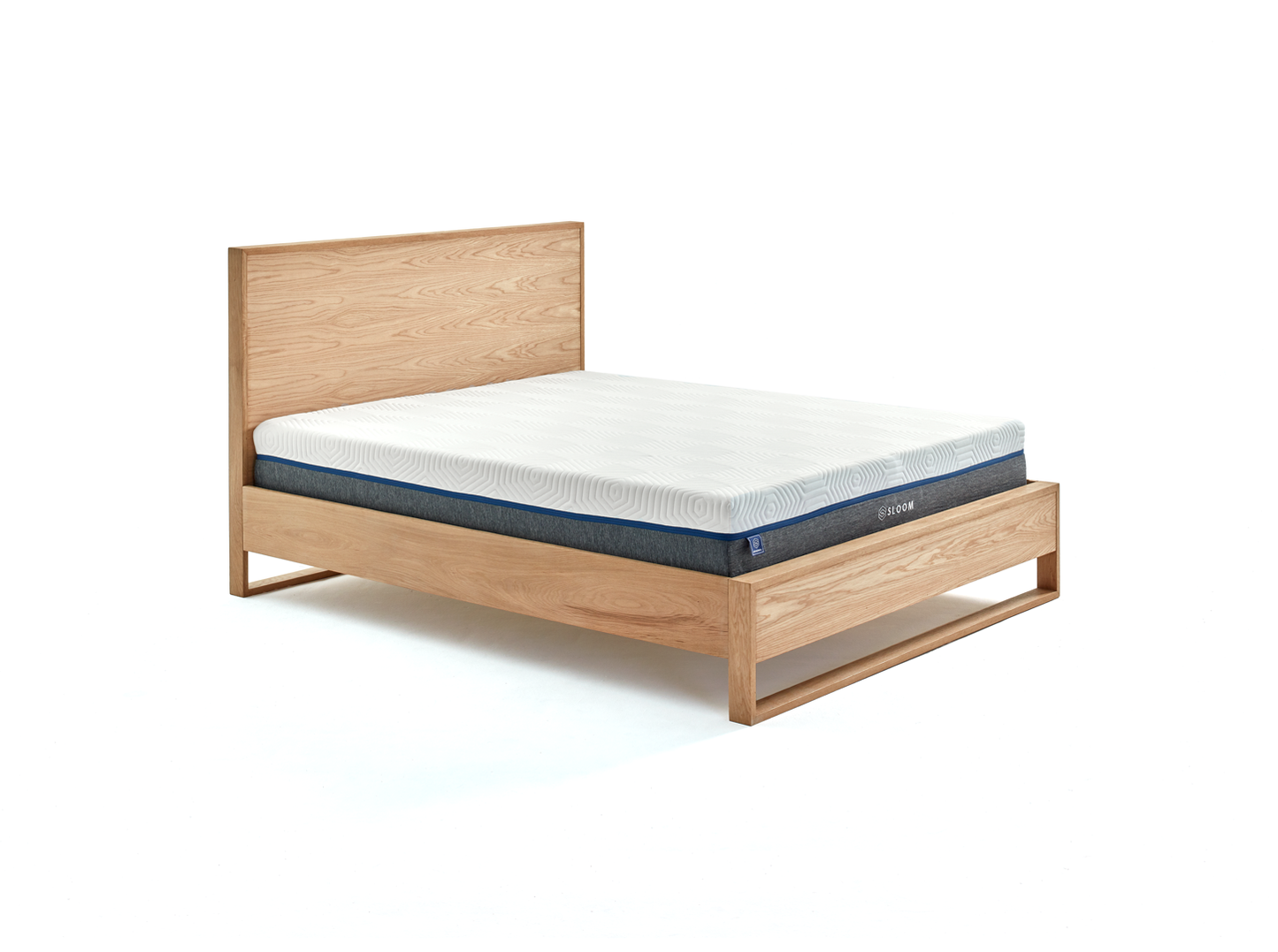 Sloom Oak Edge Bed Frame with Headboard